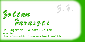 zoltan haraszti business card