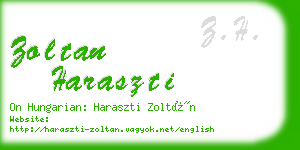 zoltan haraszti business card